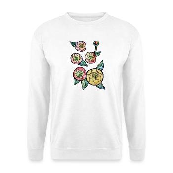 Buntglas-Bloom-Trio - Unisex Pullover - Weiß - Vorne