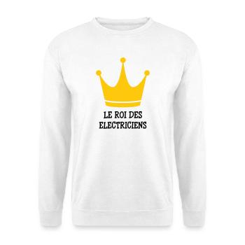 Le Roi des Électriciens : Maître de la Tension - Sweat-shirt Unisexe - blanc - Devant