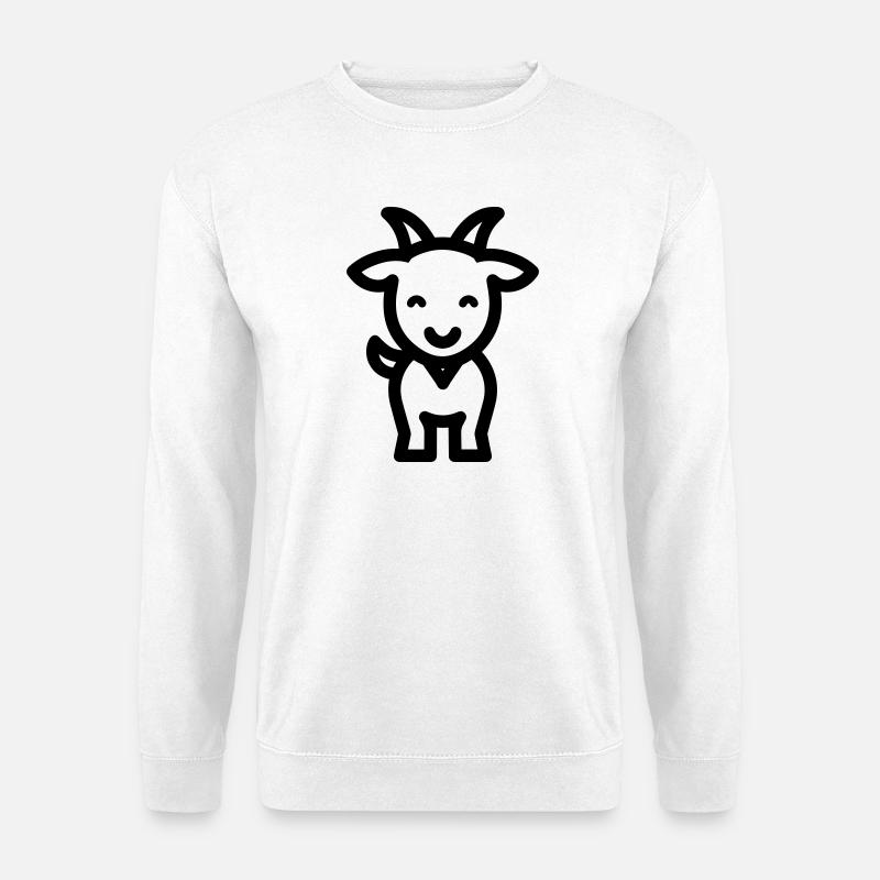 Ziege - Unisex Pullover - Weiß