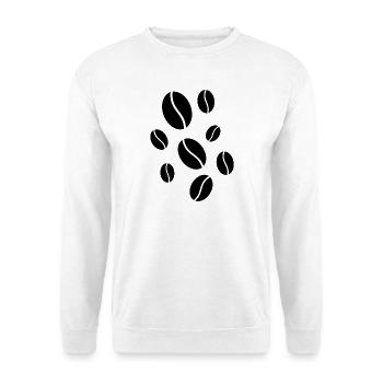 Fallende Kaffeebohnen - Unisex Pullover - Weiß - Vorne