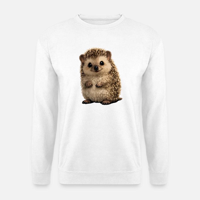 Small Hedgehog Stuffy Coat - Unisex Sweatshirt - white
