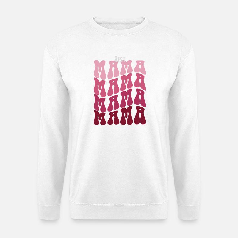 Best Mama Pattern Mosaic - Unisex Sweatshirt - white