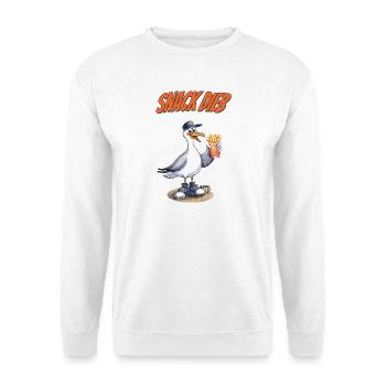 Voleur de snacks Mouette Drôle de Déclaration sur les frites - Sweat-shirt Unisexe - blanc - Devant