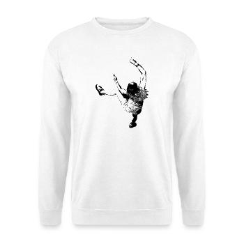 Klettermotiv für helle Produkte - Unisex Pullover - Weiß - Vorne