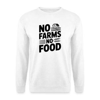 No Farms No Food - Unisex Sweatshirt - white - Front