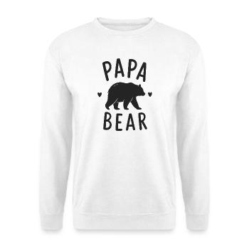 Motif du cœur de papa ours - Sweat-shirt Unisexe - blanc - Devant