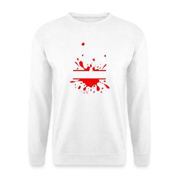 Mud Run Duo – Individuelles Splash-Design - Unisex Pullover - Weiß - Vorne - Alina (178cm) & Michal (187cm)