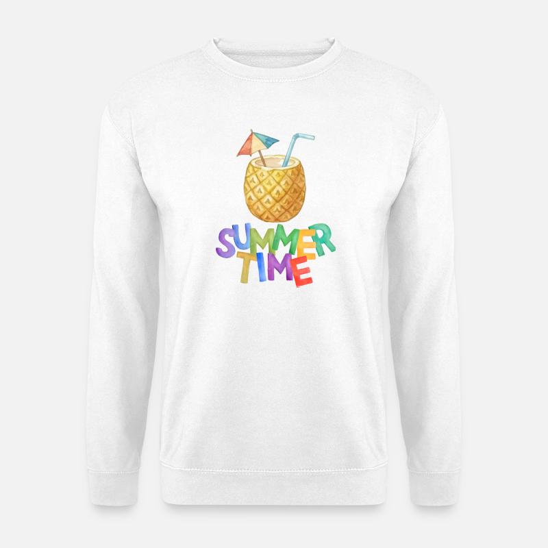 Summertime Pineapple Drink - Unisex Sweatshirt - white