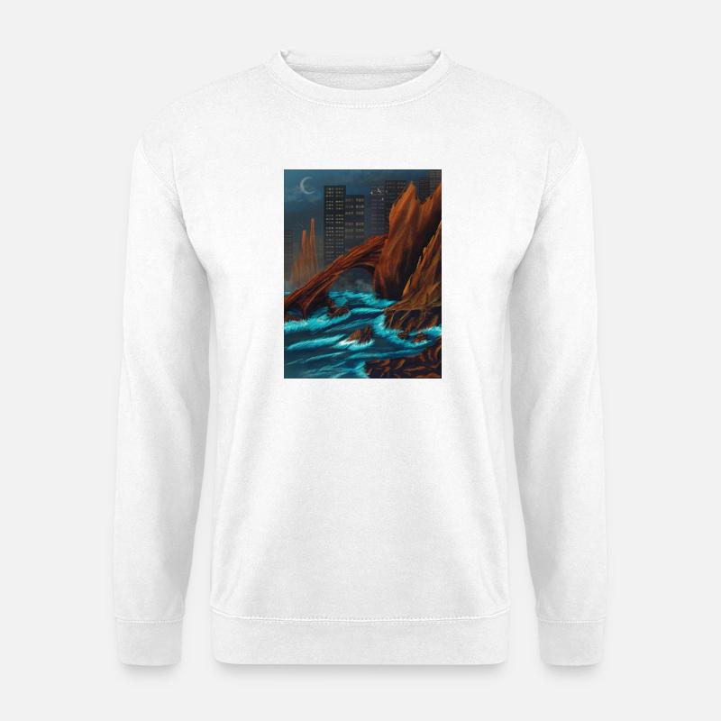 Roca Marina Nocturna - Unisex Sweatshirt - white