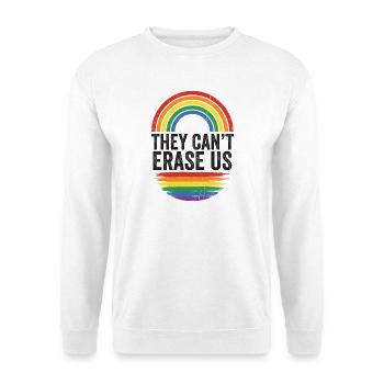 Pride Month LGBTQ - They Can't Erase Us - Unisex Sweatshirt - white - Front