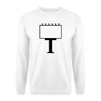 Panneau publicitaire - Sweat-shirt Unisexe - blanc - Devant