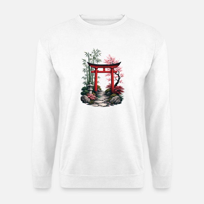 Japanese Garden Path - Unisex Sweatshirt - white