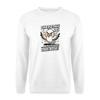 Ich mach das Möwe lustiger Büro Spruch - Unisex Pullover - Weiß - Vorne