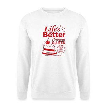Life Is Better Without Gluten - Unisex Sweatshirt - white - Front