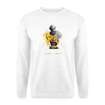 Flammenstatue mit Feuerzauber - Unisex Pullover - Weiß - Vorne