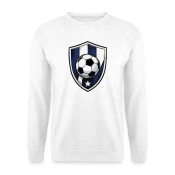 Fußball Schild mit Ball und Stern - Unisex Pullover - Weiß - Vorne