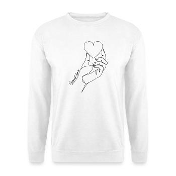 Spread Love Minimalist Heart Line Art - Unisex Sweatshirt - white - Front