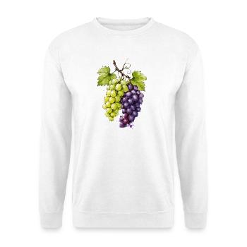 Watercolor Bunch of Grapes Green Purple - Unisex Sweatshirt - white - Front