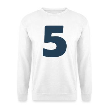 5_zahl- - Unisex Sweatshirt - white - Front