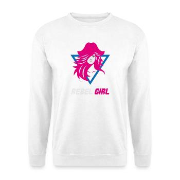 Rebel Girl Baddie Ästhetik - Unisex Pullover - Weiß - Vorne