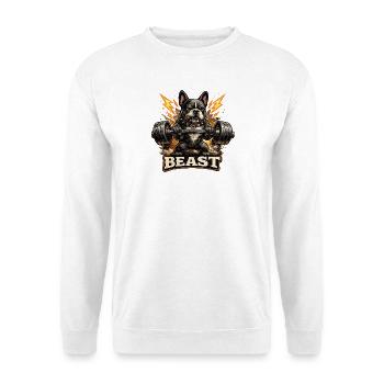 Beast Bulldog Power Lifting - Unisex Sweatshirt - white - Front