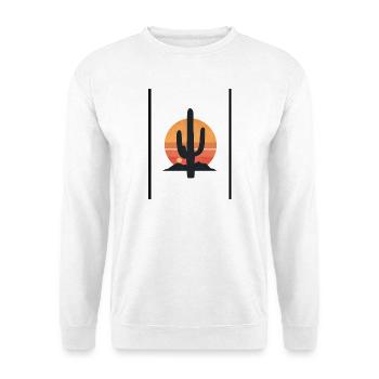 Desert Sun Cactus Silhouette - Unisex Sweatshirt - white - Front