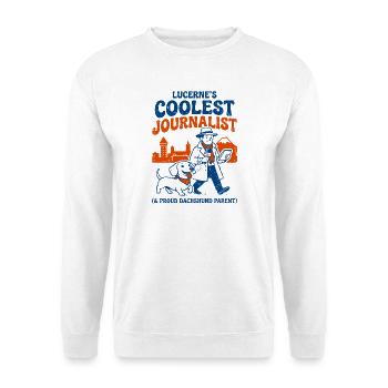 Lucerne's reporter dachshund - Unisex Sweatshirt - white - Front