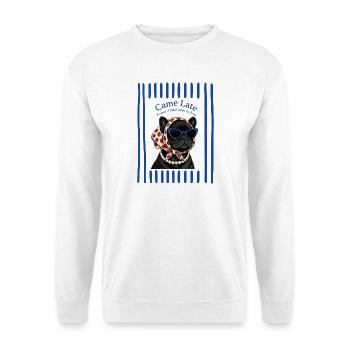 French Bulldog Came Late Retro Humor - Unisex Sweatshirt - white - Front