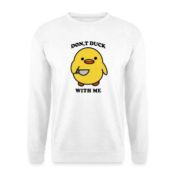 Ente lustig - Unisex Pullover - Weiß - Vorne