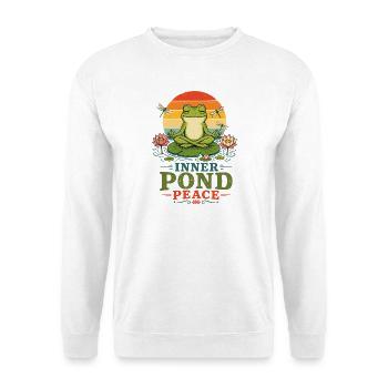 Yoga Drôle Grenouille Méditation Yoga Grenouille Pilates - Sweat-shirt Unisexe - blanc - Devant
