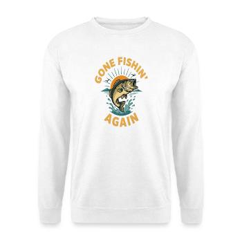 Gone Fishin Again Bass - Unisex Pullover - Weiß - Vorne