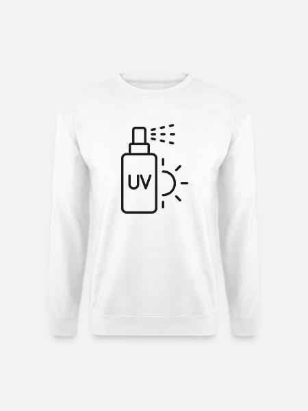 UV-Sonnencreme-Flaschen-Symbol - Unisex Pullover - Weiß