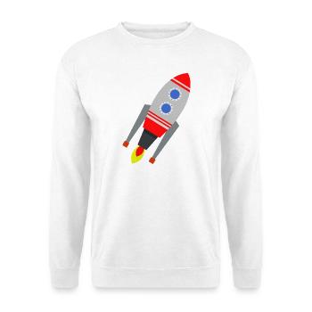 Rakete - Unisex Pullover - Weiß - Vorne - Alina (178cm) & Michal (187cm)
