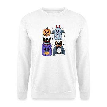 Halloween Kostüm Party - Unisex Pullover - Weiß - Vorne - Alina (178cm) & Michal (187cm)