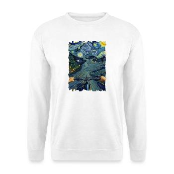  Mountainbike MTB-Fahrrad Vangogh-Art-style MTB - Unisex Pullover - Weiß - Vorne - Alina (178cm) & Michal (187cm)