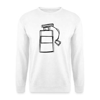 Feuerlöscher handgezeichnet - Unisex Pullover - Weiß - Vorne - Alina (178cm) & Michal (187cm)