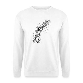 Giraffe - Unisex Pullover - Weiß - Vorne - Alina (178cm) & Michal (187cm)