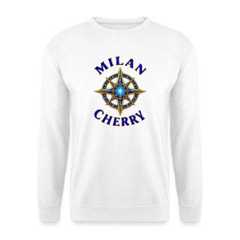 Milan und Cherry – Sternenkompass - Unisex Pullover - Weiß - Vorne - Alina (178cm) & Michal (187cm)