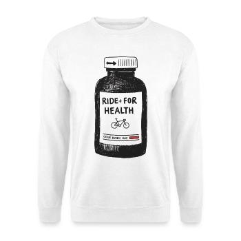 Ride for health - Unisex Pullover - Weiß - Vorne - Alina (178cm) & Michal (187cm)