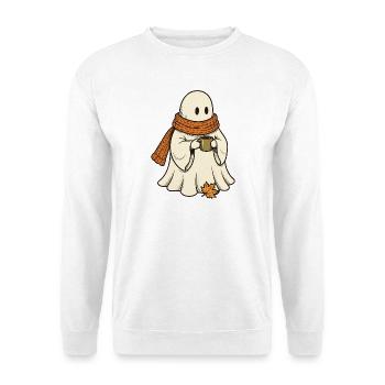 Wärmender Herbstgeist - Unisex Pullover - Weiß - Vorne - Alina (178cm) & Michal (187cm)