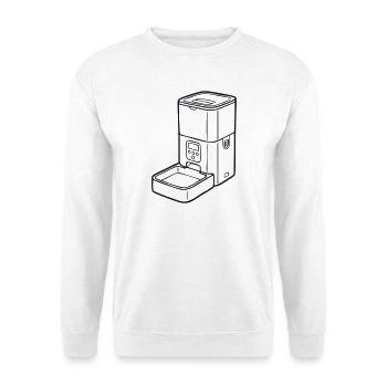 Futterautomat Haustier Grafik - Unisex Pullover - Weiß - Vorne - Alina (178cm) & Michal (187cm)