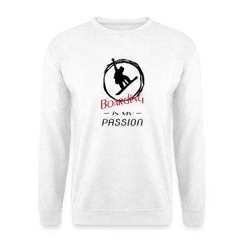 Boarding  - Unisex Pullover - Weiß - Vorne - Alina (178cm) & Michal (187cm)