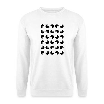 Dots-Muster - Unisex Pullover - Weiß - Vorne - Alina (178cm) & Michal (187cm)