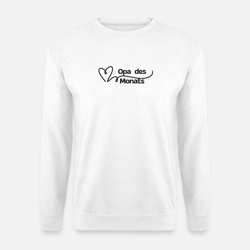Opa des Monats Herz - Unisex Pullover - Weiß