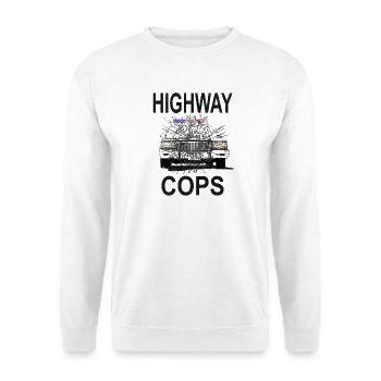Highway Cops Police Car Action Design - Unisex Pullover - Weiß - Vorne