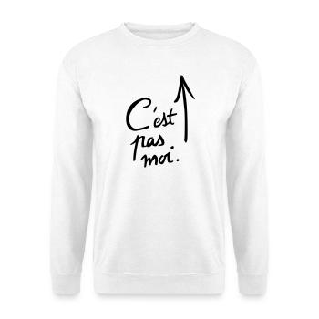 c'est pas moi. - Sweat-shirt Unisexe - blanc - Devant