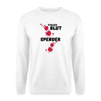 Stolzer Blutspender Blut Spende Geschenk Medizin - Unisex Pullover - Weiß - Vorne