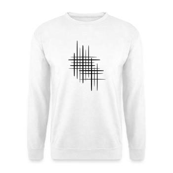 Lines grid abstract - Unisex Sweatshirt - white - Front