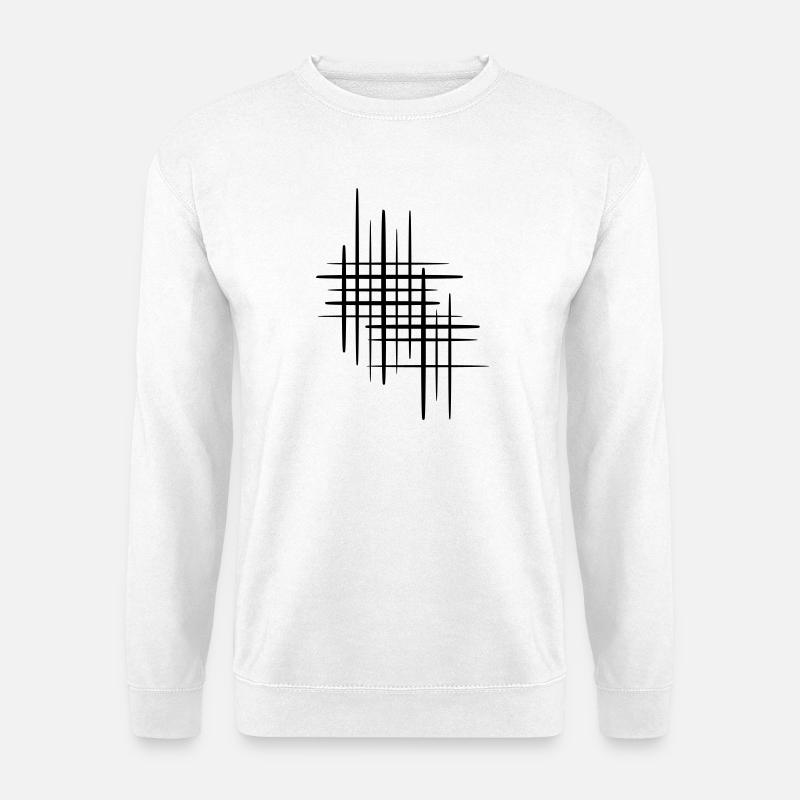 Lines grid abstract - Unisex Sweatshirt - white