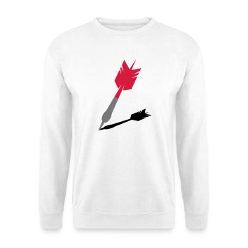 Une fléchette et son ombre - Sweat-shirt Unisexe - blanc - Devant
